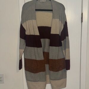Knox Rose Multicolor Striped Cardigan